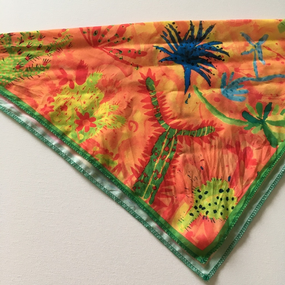 Lush Cactus Succulent Bandana Knot Wrap